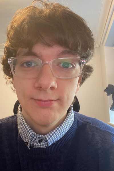 Niall Horn on the day of his first Apple interview, with his dog Kong